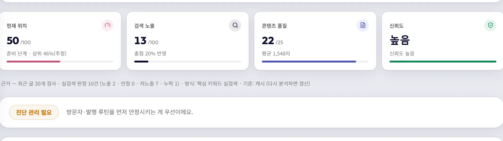 블오스캔 실제 결과 예시